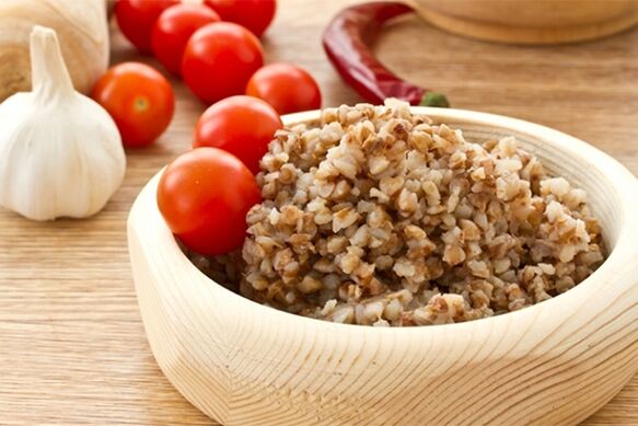 buckwheat porridge nga adunay mga utanon